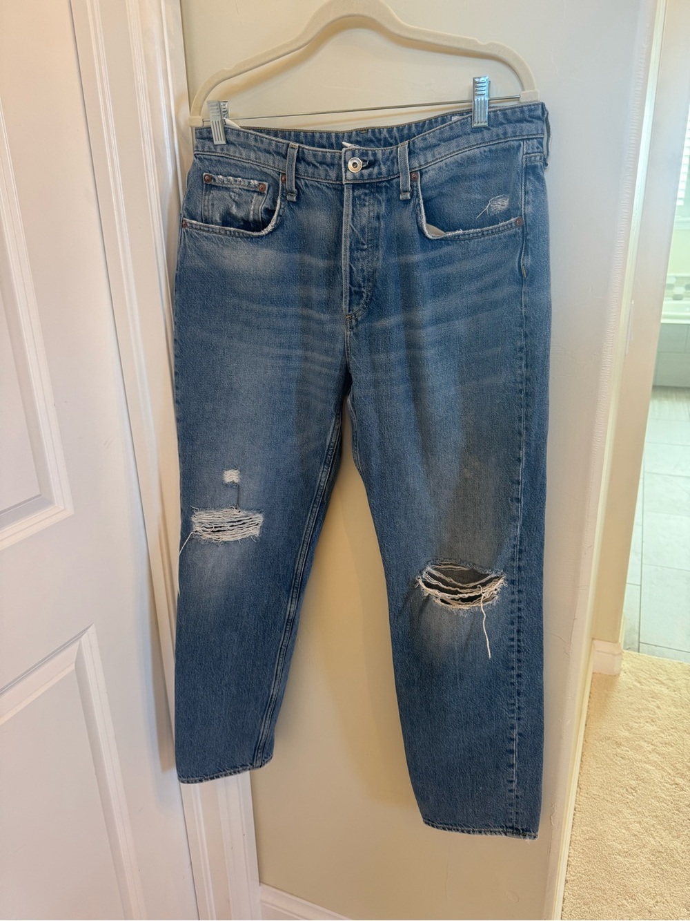 Rag & Bone Rosa Boyfriend Jeans 30 Bristol Distressed 100% Cotton